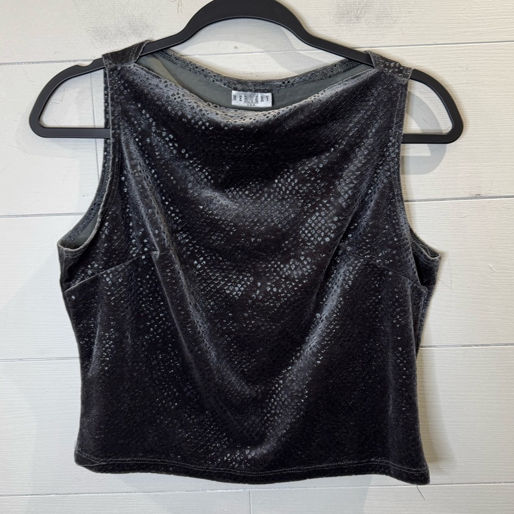 Mercury USA | Vintage 90's Y2K Elegant Black Sleeveless Tank